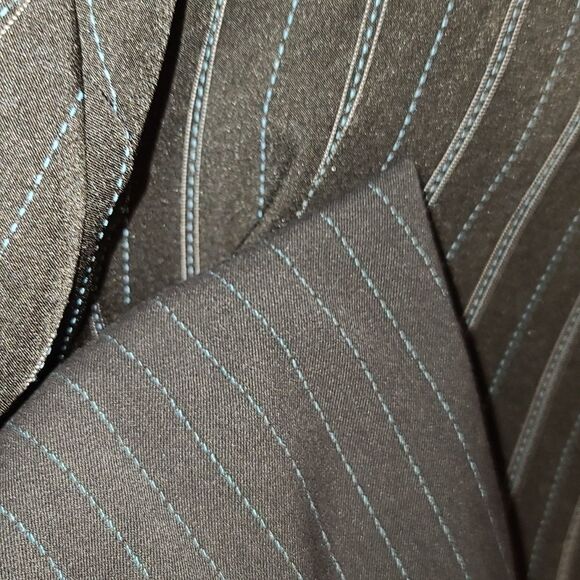 Black pants suit with blue stripes - Picture 13 of 14